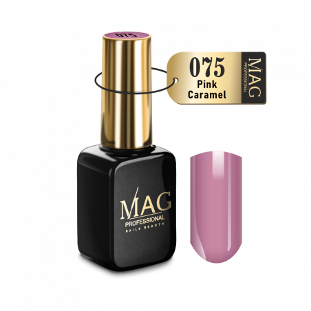 Купить эмалевый гель-лак для маникюра 075 Pink Caramel MAG Color