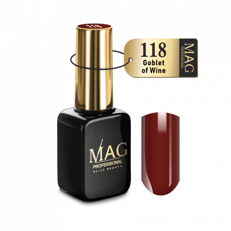 Купить эмалевый гель-лак для маникюра 118 Goblet Of Wine MAG Color