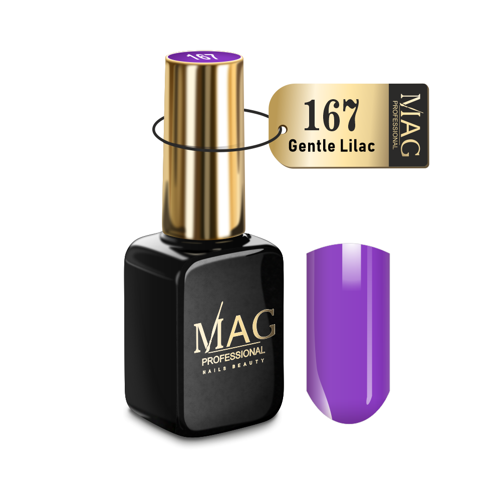Эмалевый гель-лак для ногтей Color 167 Gentle Lilac