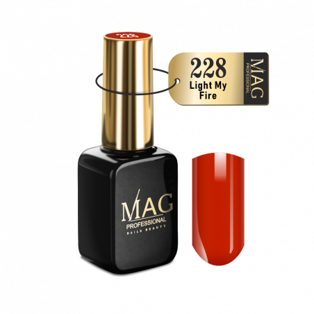 Купить эмалевый гель-лак для маникюра 228 Light My Fire MAG Color