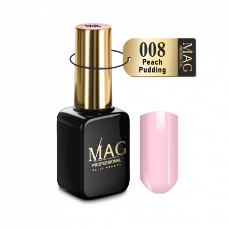 Купить эмалевый гель-лак для маникюра 008 Peach Pudding MAG Color