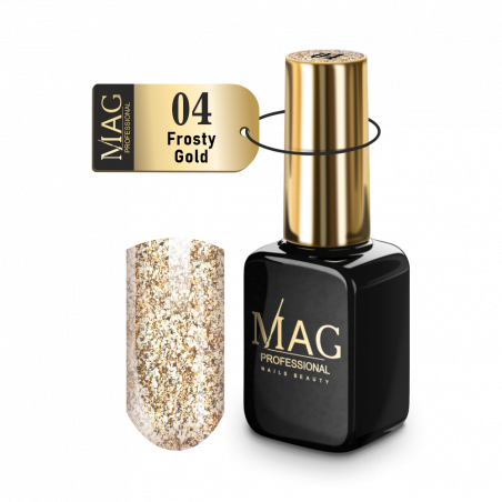 Купить гель-лак для маникюра 04 Frosty Gold MAG Platinum
