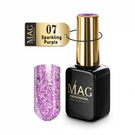 Купить гель-лак для маникюра 07 Sparkling Purple MAG Platinum