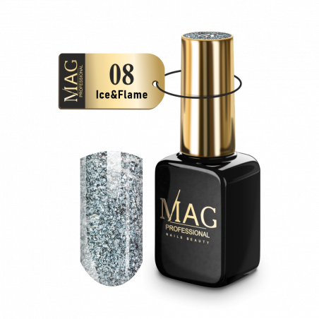 Купить гель-лак для маникюра 08 Ice&Flame MAG Platinum