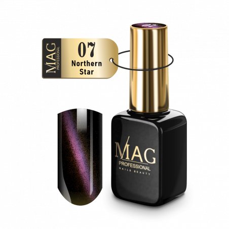 Купить гель-лак для ногтей с эффектом кошачий глаз 07 Nothern Star MAG Cat's Eye
