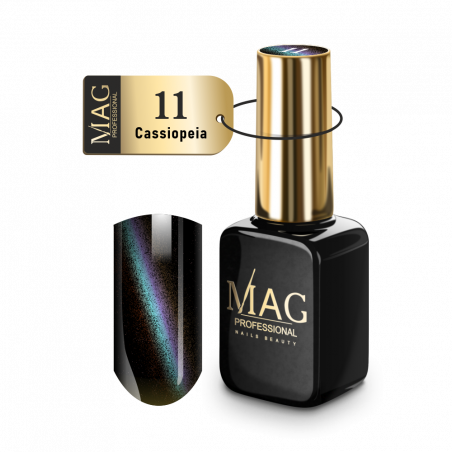 Купить гель-лак для ногтей с эффектом кошачий глаз 11 MAG Cat's Eye Cassiopeia