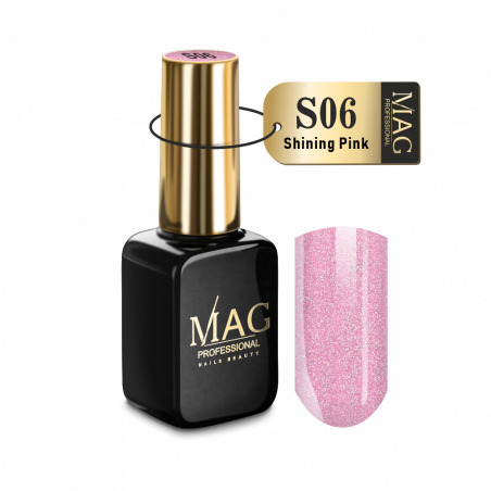 Купить гель-лак для маникюра с шиммером S06 Shining Pink MAG Shimmer