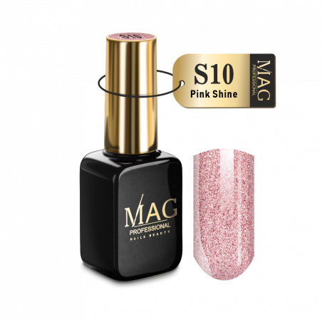 Купить гель-лак для маникюра с шиммером S10 Pink Shine MAG Shimmer