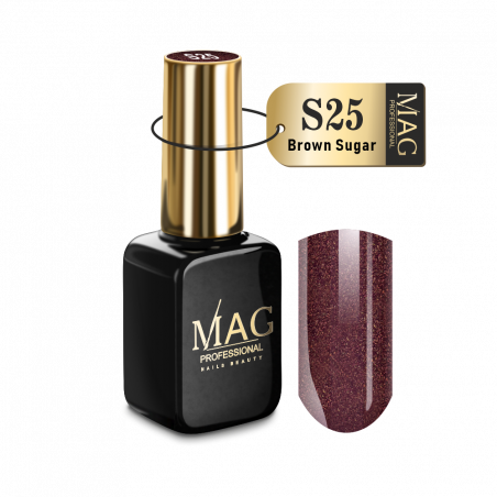 Купить гель-лак для маникюра с шиммером S25 Brown Sugar MAG Shimmer