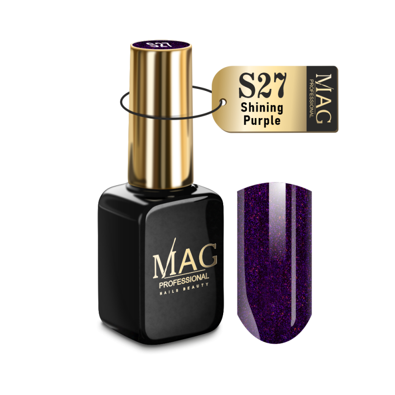 Гель-лак для ногтей с шиммером S27 Shining Purple Shimmer