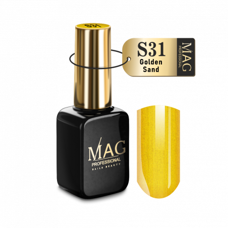 Купить гель-лак для маникюра с шиммером S31 Golden Sand MAG Shimmer