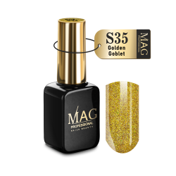 Гель-лак для ногтей с шиммером S35 Golden Goblet Shimmer