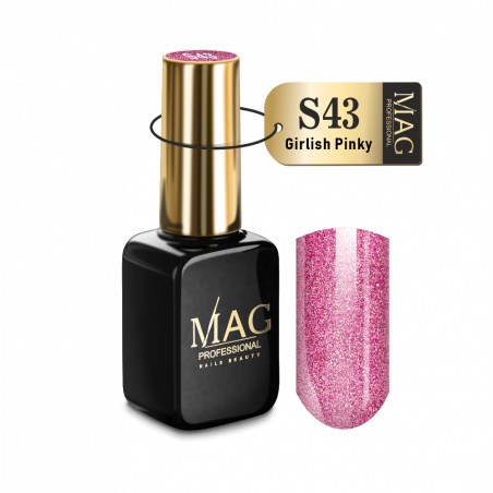 Купить гель-лак для маникюра с шиммером S43 Girlish Pinky MAG Shimmer