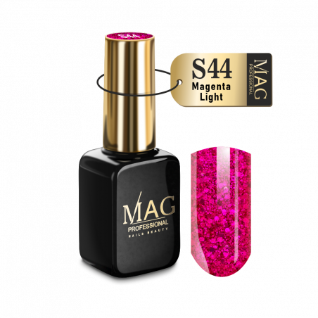Купить гель-лак для маникюра с шиммером S44 Magenta Light MAG Shimmer