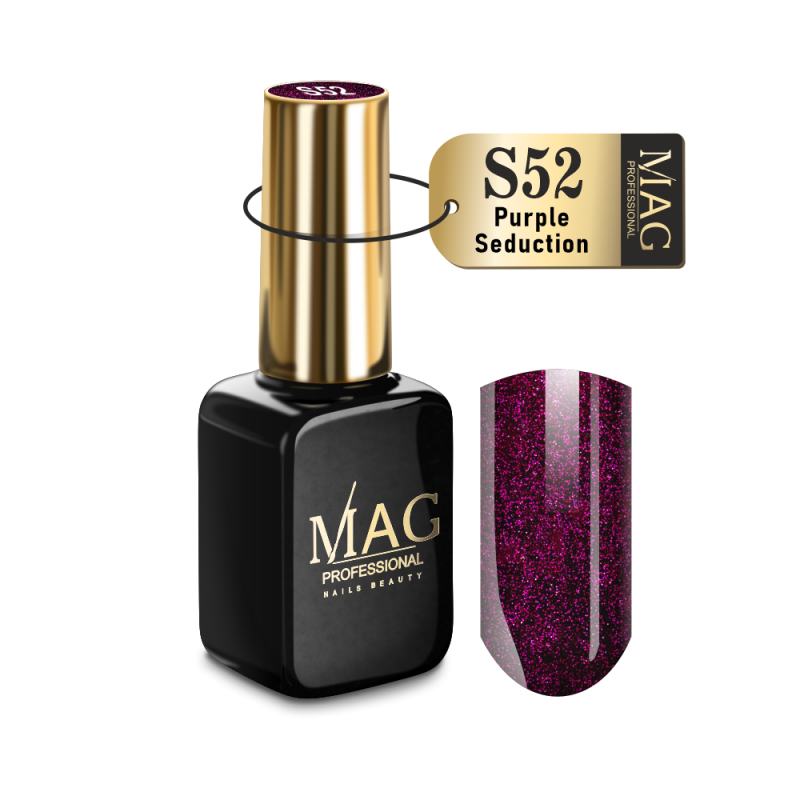 Гель-лак для ногтей с шиммером S52 Purple Seduction Shimmer