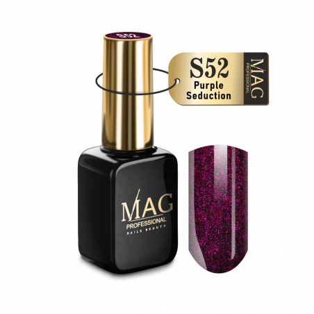 Купить гель-лак для маникюра с шиммером S52 Purple Seduction MAG Shimmer