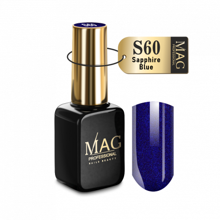Купить гель-лак для маникюра с шиммером S60 Sapphire Blue MAG Shimmer